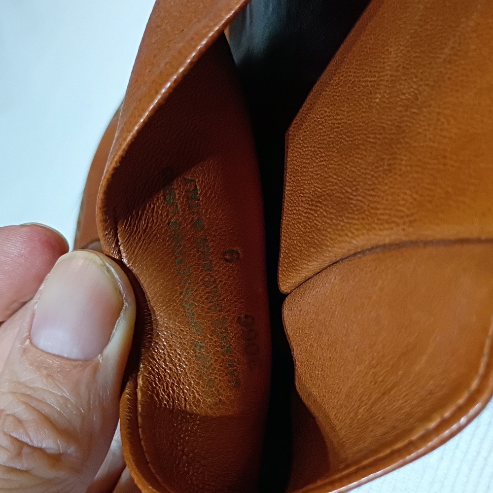 Avellini Genuine Brown Leather Slide - Picture 7 of 8